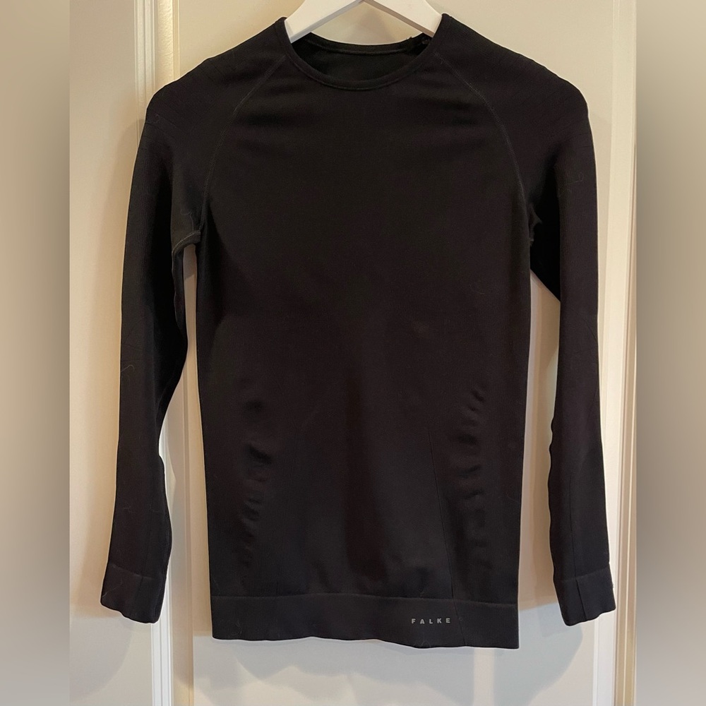 Falke Black Long-Sleeve Crewneck Top